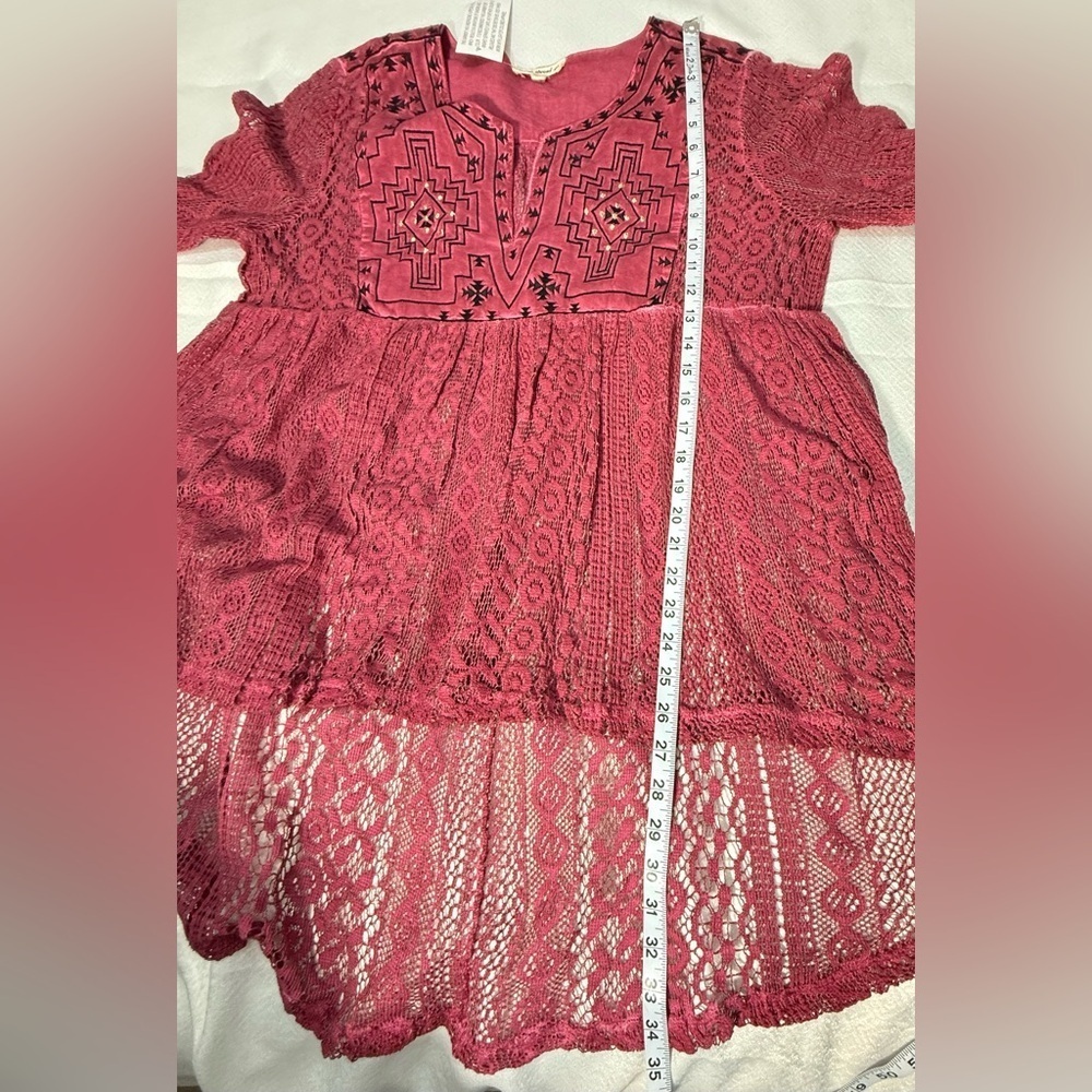 Indigo Thread Co. Flowy Lace Crochet Pheasant Top - Picture 11 of 11